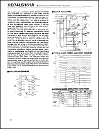 Click here to download HD74LS161 Datasheet