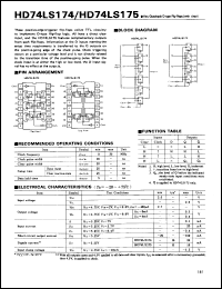 Click here to download HD74LS174 Datasheet