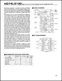Click here to download HD74LS190 Datasheet