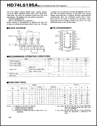 Click here to download HD74LS195 Datasheet