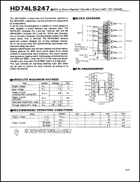 Click here to download HD74LS247 Datasheet