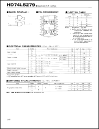 Click here to download HD74LS279 Datasheet