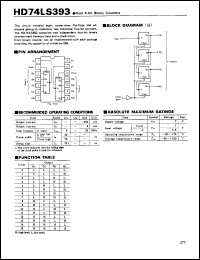 Click here to download HD74LS393 Datasheet