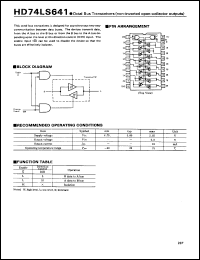 Click here to download HD74LS641 Datasheet