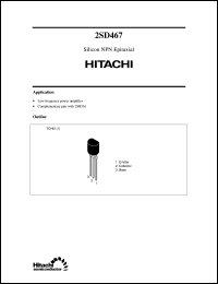 Click here to download 2SD467 Datasheet