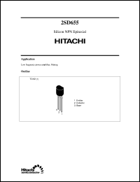 Click here to download 2SD655 Datasheet
