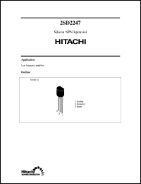 Click here to download 2SD2247 Datasheet