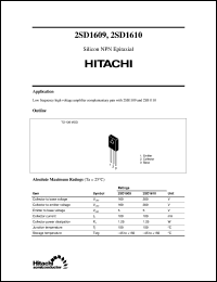 Click here to download 2SD1609 Datasheet