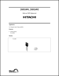 Click here to download 2SD2492 Datasheet