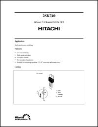 Click here to download 2SK740 Datasheet