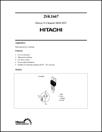 Click here to download 2SK1667 Datasheet