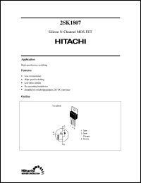 Click here to download 2SK1807 Datasheet