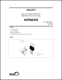 Click here to download 2SK2927 Datasheet