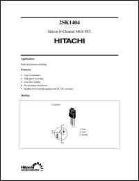 Click here to download 2SK1404 Datasheet