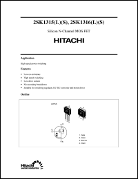 Click here to download 2SK1316(S) Datasheet