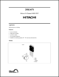 Click here to download 2SK1671 Datasheet