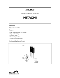 Click here to download 2SK1835 Datasheet
