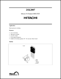 Click here to download 2SK2007 Datasheet
