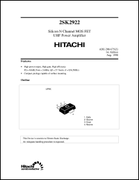 Click here to download 2SK2922 Datasheet