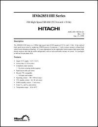 Click here to download HM628511 Datasheet
