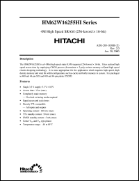 Click here to download HM62W16255HTTI-15 Datasheet