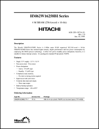 Click here to download HM62W16258 Datasheet