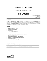 Click here to download HM62W8512 Datasheet
