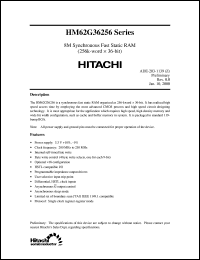 Click here to download HM62G36256 Datasheet