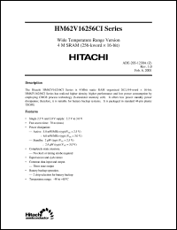 Click here to download HM62V16256CLTTI-7 Datasheet