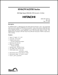 Click here to download HM62W16255HJP-15 Datasheet