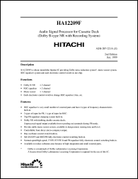 Click here to download HA12209F Datasheet
