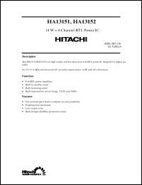 Click here to download HA13152 Datasheet