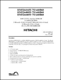 Click here to download HM5264165FTT-75 Datasheet