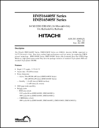 Click here to download HM5164405FLJ-6 Datasheet