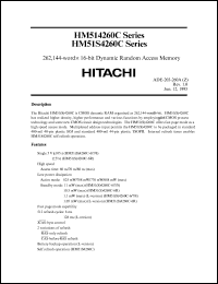 Click here to download HM514260CTT-6 Datasheet