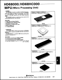 Click here to download HD68HC000CP-12 Datasheet