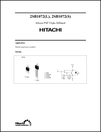 Click here to download 2SB1072 Datasheet