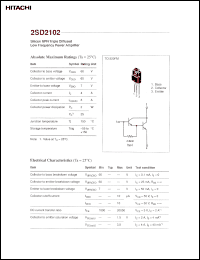 Click here to download 2SD2102 Datasheet