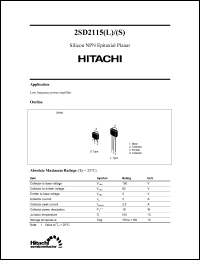 Click here to download 2SD2115 Datasheet