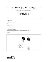 Click here to download 2SK1315S Datasheet