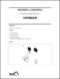 Click here to download 2SK1869S Datasheet