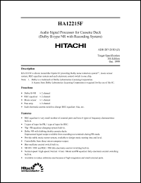 Click here to download HA12215 Datasheet