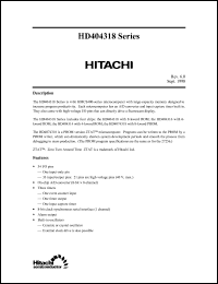 Click here to download HD404318S Datasheet
