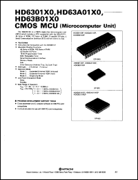 Click here to download HD63801X0P Datasheet