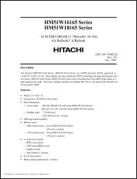 Click here to download HM51W18165J-6 Datasheet