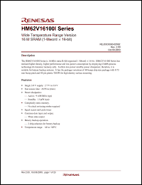 Click here to download HM62V16100LBPI-5SL Datasheet