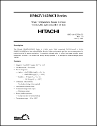 Click here to download HM62V16256CI Datasheet