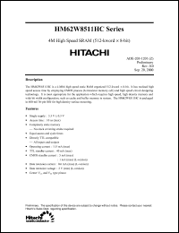 Click here to download HM62W8511HC Datasheet