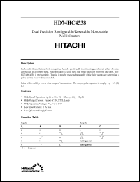 Click here to download 74HC4538 Datasheet