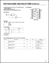 Click here to download HD74ACT365P Datasheet